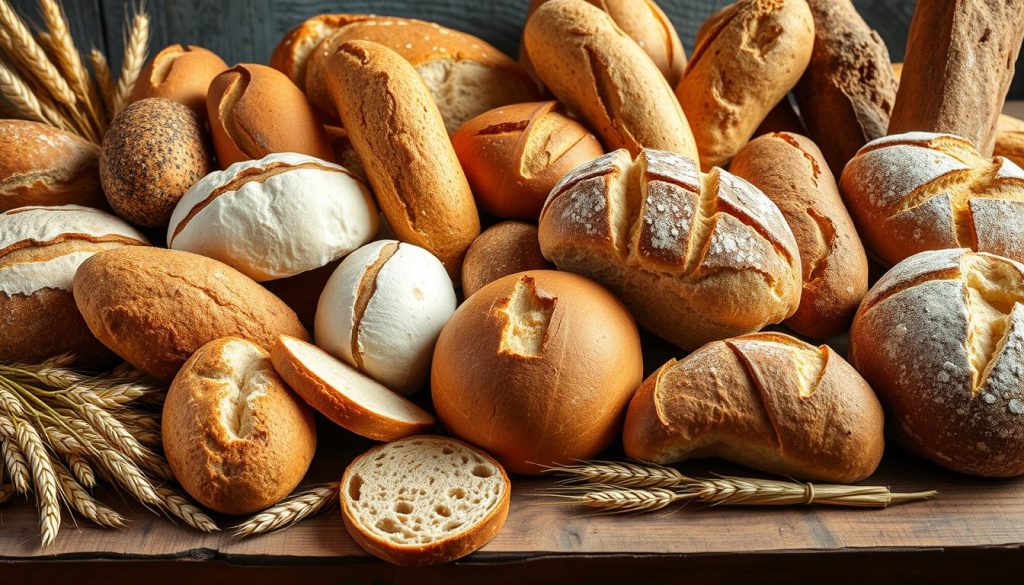 Bread diversity showcasing British bread varieties and international breads