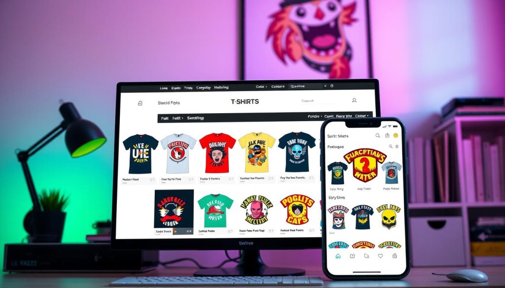 e-commerce setup for online t-shirt store