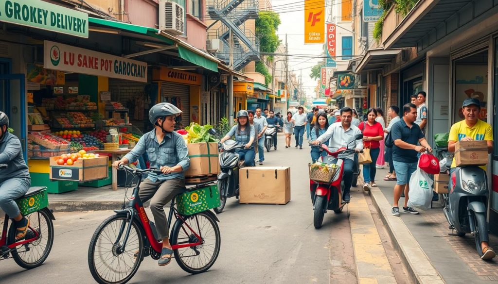 grocery delivery model