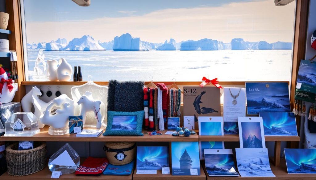 Antarctic merchandise showcasing unique products and local crafts