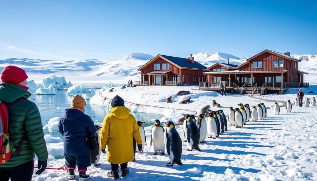 Antarctic tourism highlighting eco-tourism practices