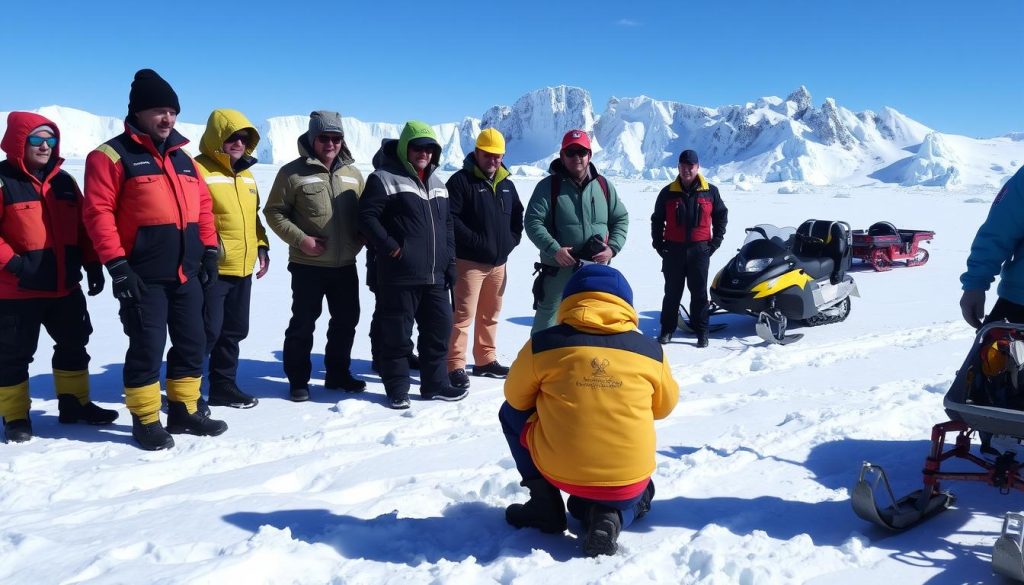 Antarctic transport staff