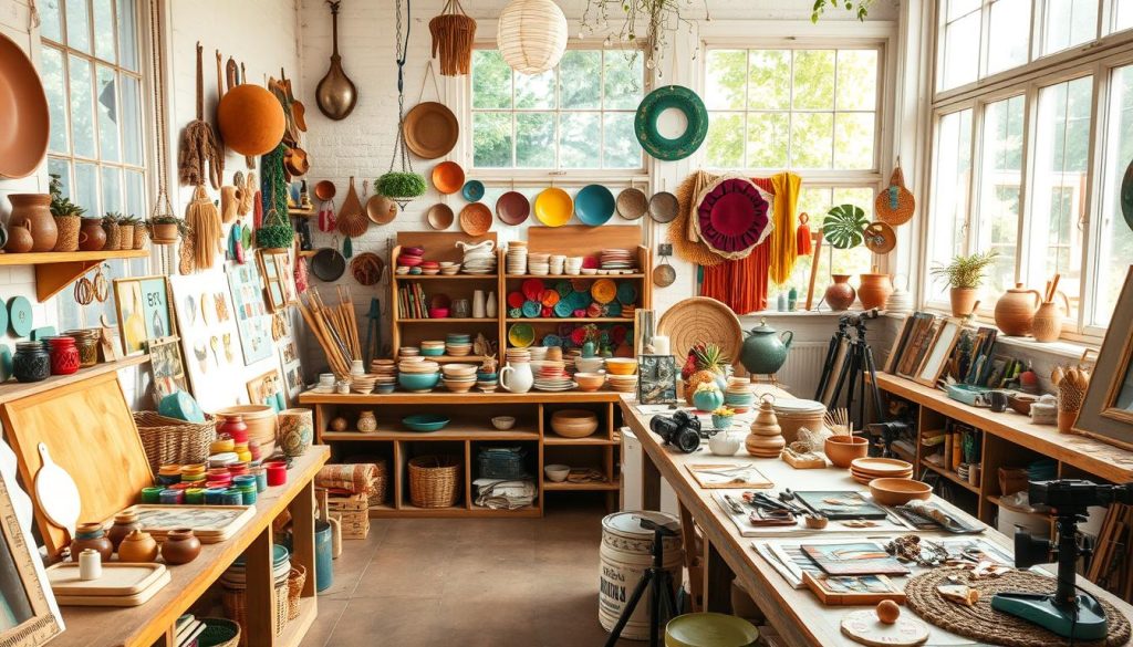 Creative businesses in artisan crafts and photography