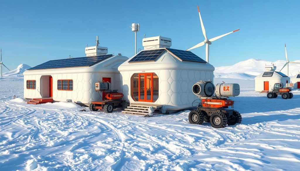 cold-weather technology in Antarctic infrastructure