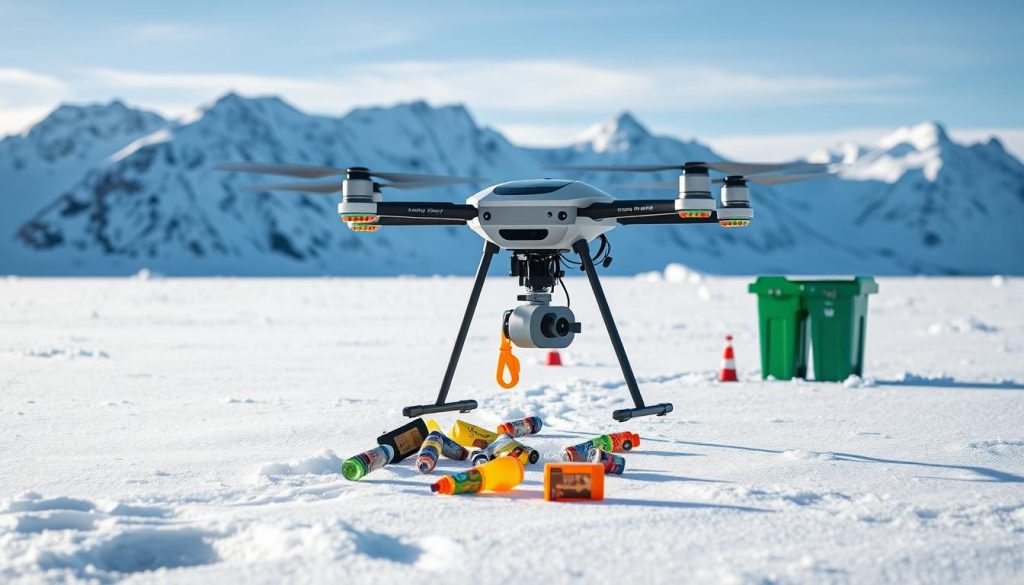 drone technology and waste collection solutions in Antarctica