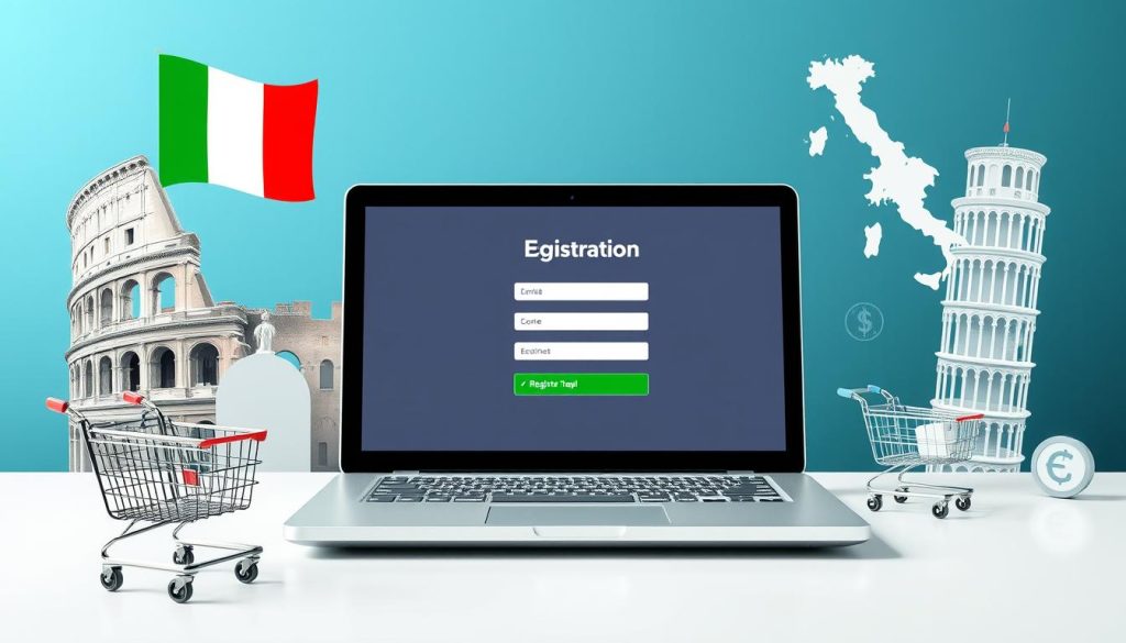 e-commerce website registration Italy