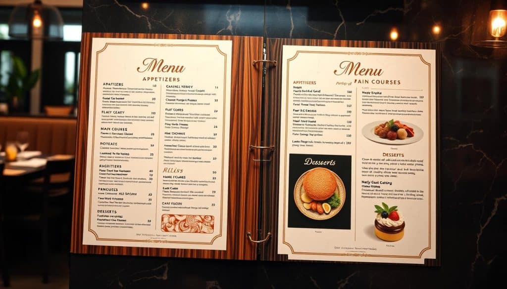 restaurant menu design