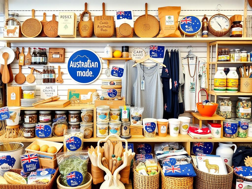 Display of Australian-made products for business ideas in Australia