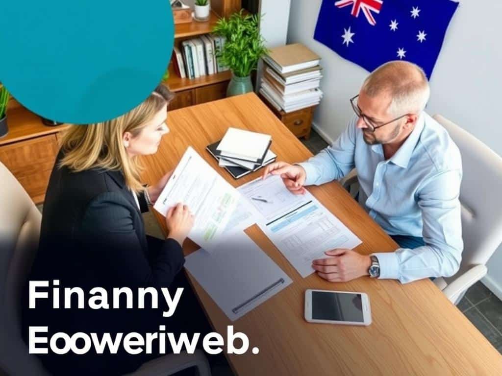 Financial coach meeting with client for business ideas in Australia