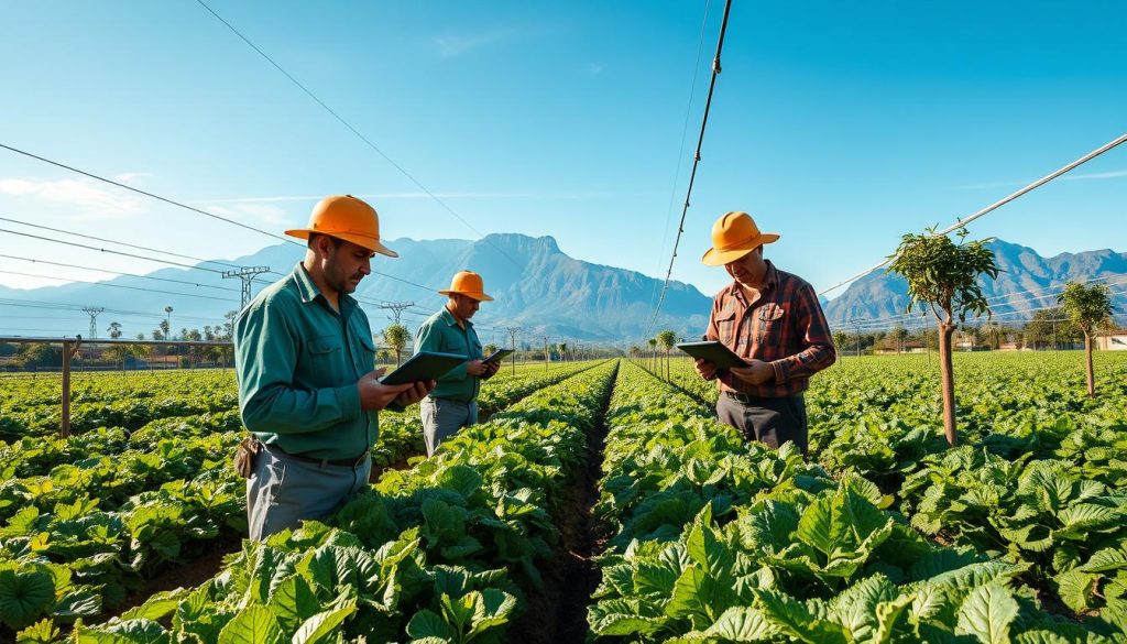 Sustainable agriculture operation in South America with modern farming technology Sustainable agriculture operation in South America with modern farming technology