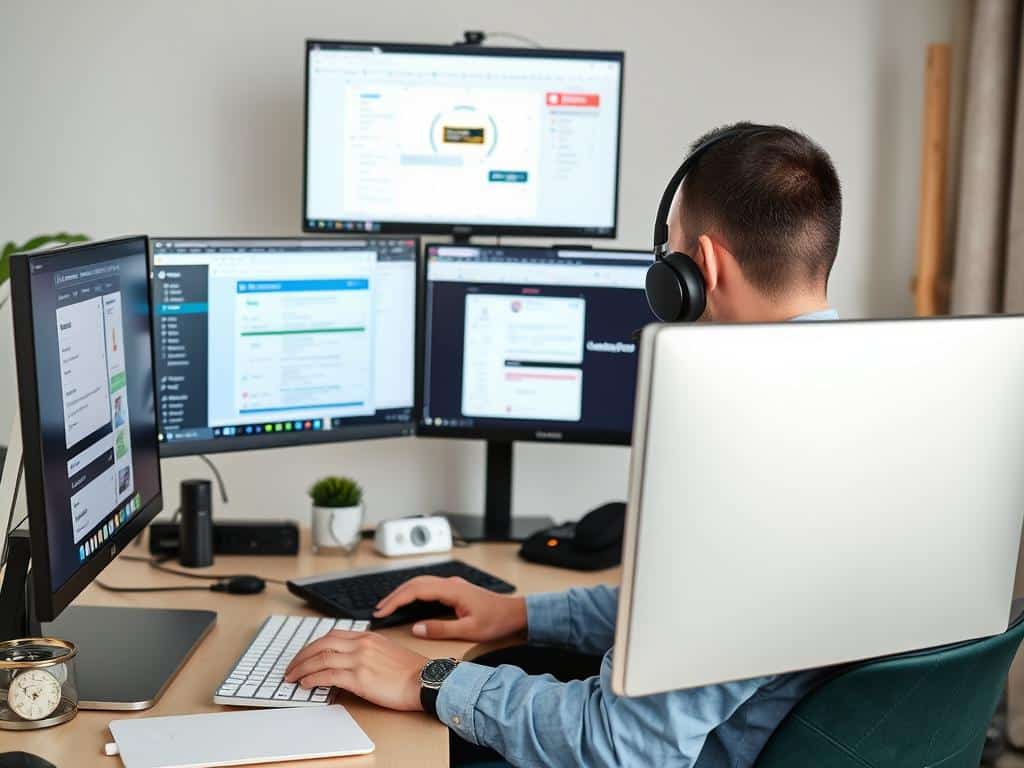 Virtual assistant working remotely with multiple clients